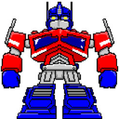 Optimus Prime pixel fanart. 