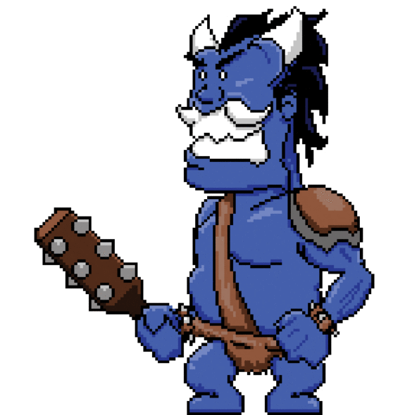 Oni Boss enemy character from "Nori and the Curry Caper".